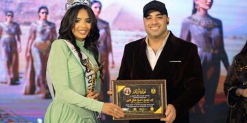 إسراء كمال الدين ملكة جمال مصر لعام 2025 بمهرجان إيجي فاشون الدولي بالقاهرة الموسم ال 15