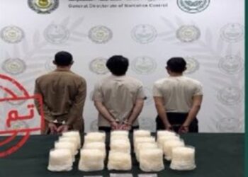 القبض على مقيمين ووافد لترويجهم (20) كيلوجرامًا المخدر (الشبو)