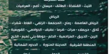 الدفاع المدني: هطول أمطار رعدية على مناطق المملكة من اليوم الأحد حتى الخميس المقبل