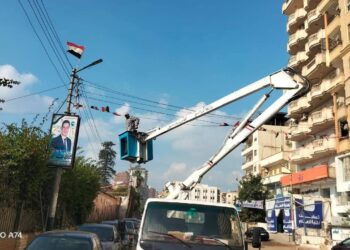 متابعة رفع كفاءة و صيانة الإنارة العامة بمحيط مقار اللجان الانتخابية بدسوق