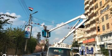 متابعة رفع كفاءة و صيانة الإنارة العامة بمحيط مقار اللجان الانتخابية بدسوق