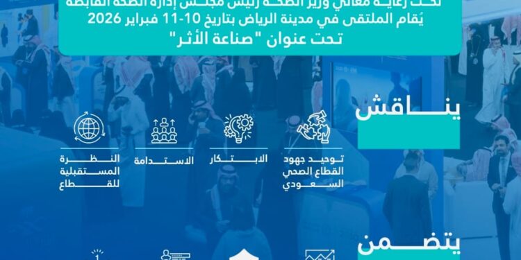 الصحة القابضة تتيح تسجيل الممارسين الصحيين لحضور ملتقى نموذج الرعاية الصحية السعودي 2026 بالرياض