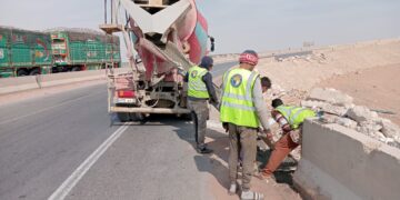 لضمان سلامة المواطنين.. “جهاز 6 أكتوبر” يبدأ أعمال رفع الكفاءة والصيانة العاجلة للطريق الأوسطي