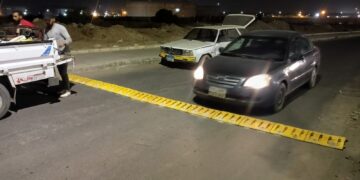 إستكمالاً لأعمال تركيب مطبات شوكية وعلامات تحذيرية لتعزيز السلامة المرورية بعدة محاور حيوية بمدينة حدائق أكتوبر