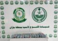 دوريات الأفواج الأمنية بمنطقة جازان تُحبط تهريب (29) كيلو جرامًا من نبات القات المخدر