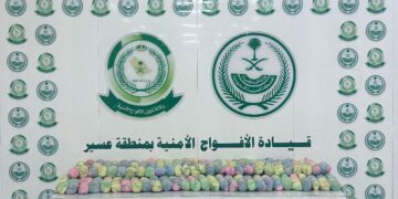 *دوريات الأفواج الأمنية بمنطقة عسير تُحبط تهريب (44) كيلو جرامًا من نبات القات المخدر