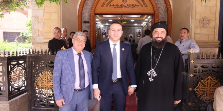 النائب محسن حته يزور مطرانية مغاغة وبنى مزار ويقدم التهانى بعيد القيامة بحضور محافظ المنيا والقيادات التنفيذية