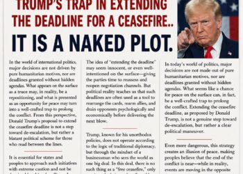 : Trump’s Trap in Extending the Ceasefire Deadline… It Is a Naked Plot