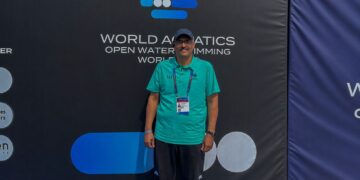 الجوهر ممثلاً عن قارة اسيا كمسؤول فني وحكم دولي لبطولة العالم للمياه المفتوحة بإسبانيا