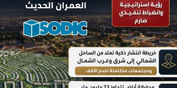 سوديك تواصل ريادتها العقارية بنمو متوازن ومحفظة أراضٍ تتخطى 23 مليون متر مربع