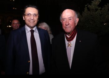 المستشار عمرو عاصم عبد الجبار رئيس لجنة العلاقات الخارجية بالمنظمة المصرية الدولية لحقوق الإنسان يشارك في حفل تكريم نائب سفير الفاتيكان