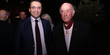 المستشار عمرو عاصم عبد الجبار رئيس لجنة العلاقات الخارجية بالمنظمة المصرية الدولية لحقوق الإنسان يشارك في حفل تكريم نائب سفير الفاتيكان