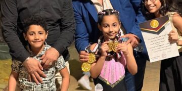للمرة الرابعة فيروز احمد حسن تحصل على المركز الأول في بطولة الجمهورية للجمباز