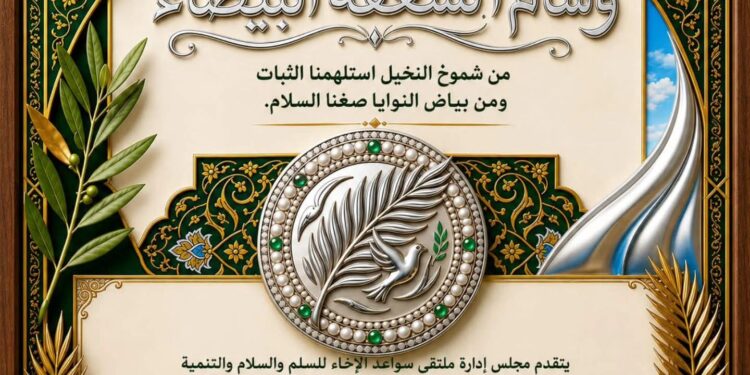 ملتقى سواعد الإخاء للسلم والسلام والتنمية يمنح الدكتور خالد السلامي وسام السعفة البيضاء