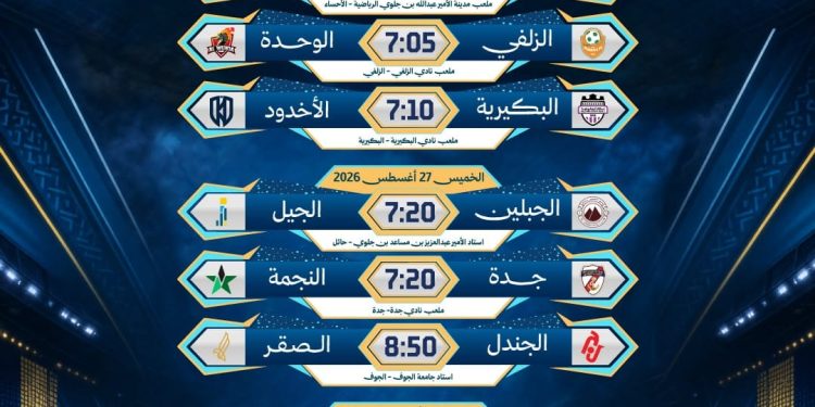 قمة في جدة.. انطلاق ثاني جولات “دوري الأولى” الأربعاء