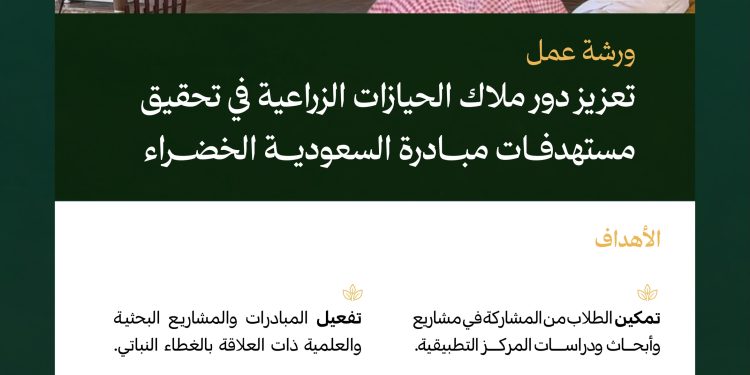 الغطاء النباتي” يؤكد أهمية دور مُلّاك الحيازات الزراعية في دعم مشاريع التشجير وتعزيز الاستدامة البيئية بالمنطقة الشرقية